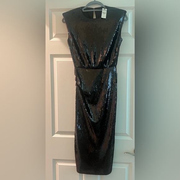 NWT Express Midi Sequin Dress (Espresso), Size XS - Picture 2 of 7